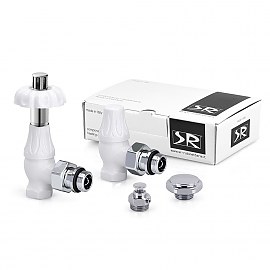 Exemet Floral Old Style, Комплект угловой вентилей 1/2", белый