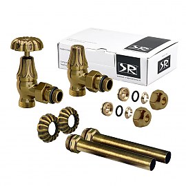 Exemet Floral Old Style 1/2" Комплект вентилей угловой с&nbsp;трубками, бронза