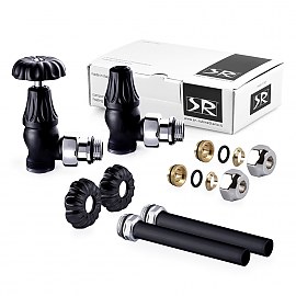 Exemet Floral Old Style 1/2" Комплект вентилей угловой с&nbsp;трубками, черный
