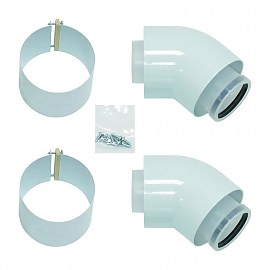 Vaillant отвод 45 градусов (2 шт), 80/125&nbsp;мм