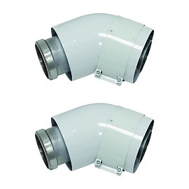 Vaillant отвод 45 градусов, 80/125&nbsp;мм, 2 шт
