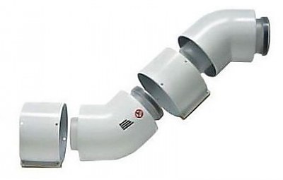 Vaillant телескопический отвод 15°, 60/100&nbsp;мм