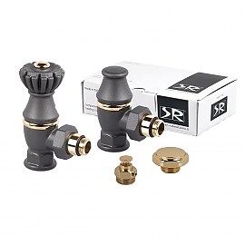 Exemet Liberty 1/2"х3/4" Комплект вентилей угловой, антрацит