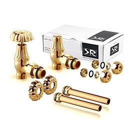 Exemet Floral Old Style 1/2" Комплект вентилей угловой с&nbsp;трубками, золото
