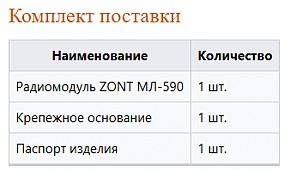 радиомодули zont 590
